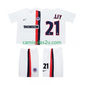 Camisolas de futebol AC Milan WESLEY 21 2003 Retro Criança Equipamento Alternativa 2002 Manga Curta